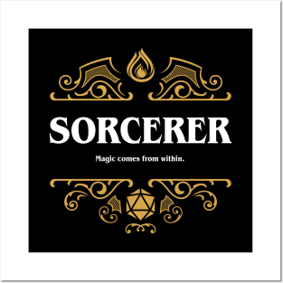 Sorcerer Class Tabletop RPG Gaming Posters and Art